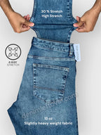 Men's Slim Fit Random Medium Blue Jean