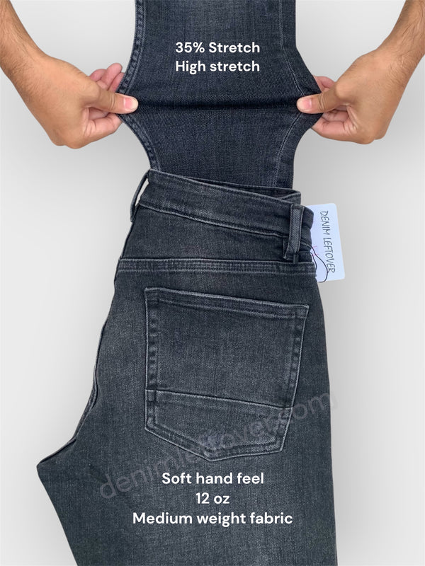 Men's Skinny Fit Vintage Diamond Black Ripped Jean
