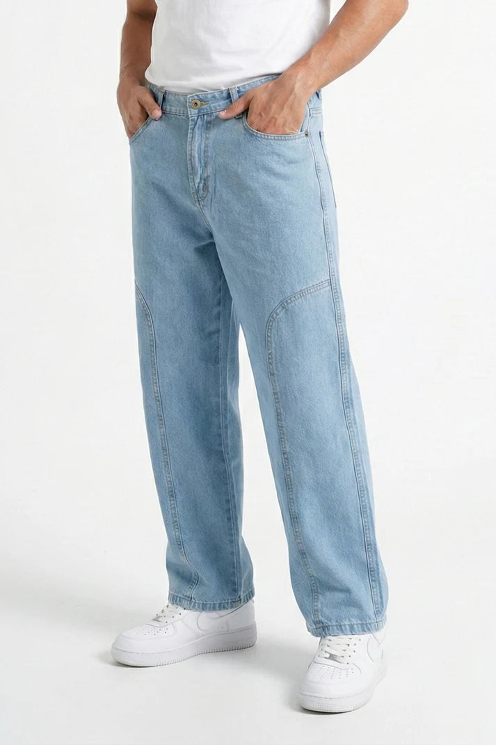 Straight Fit Light Blue Workshop Denim
