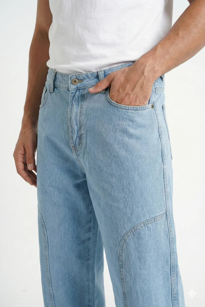 Straight Fit Light Blue Workshop Denim