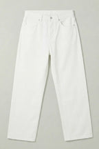 White Straight Fit Denim