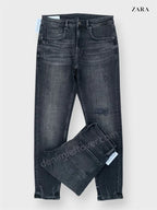 Men's Skinny Fit Vintage Diamond Black Ripped Jean