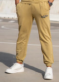 Khaki Puff Print Slogan Trouser