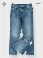 Men's Slim Fit Random Medium Blue Jean