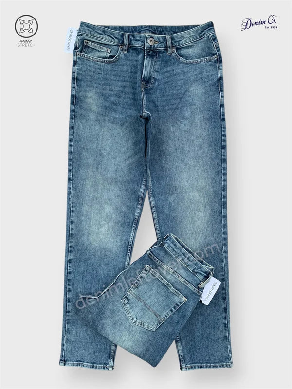 Men's Slim Fit Random Medium Blue Jean