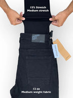 Men's Skinny Fit Vintage Diamond Black Ripped Jean