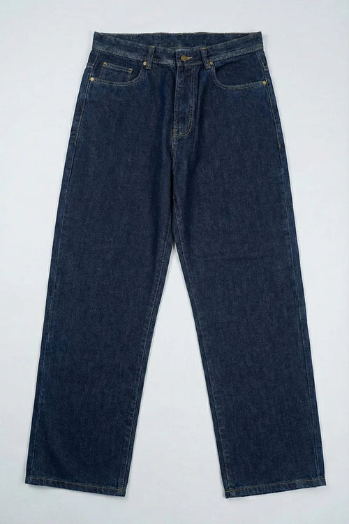 Dark Blue Straight Fit Denim
