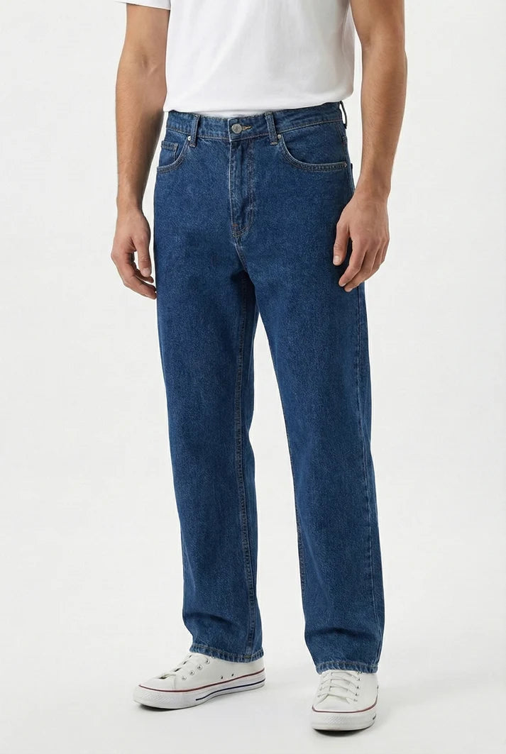 Dark Blue Straight Fit Denim