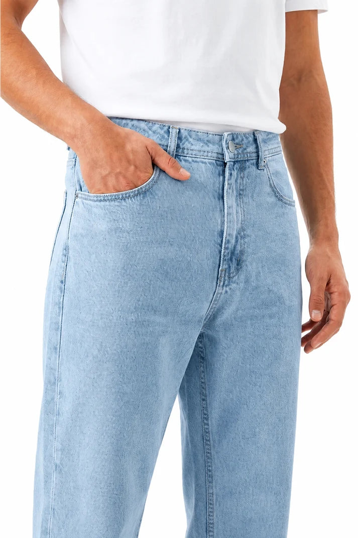 Light Blue Straight Fit Denim