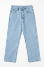 Light Blue Straight Fit Denim
