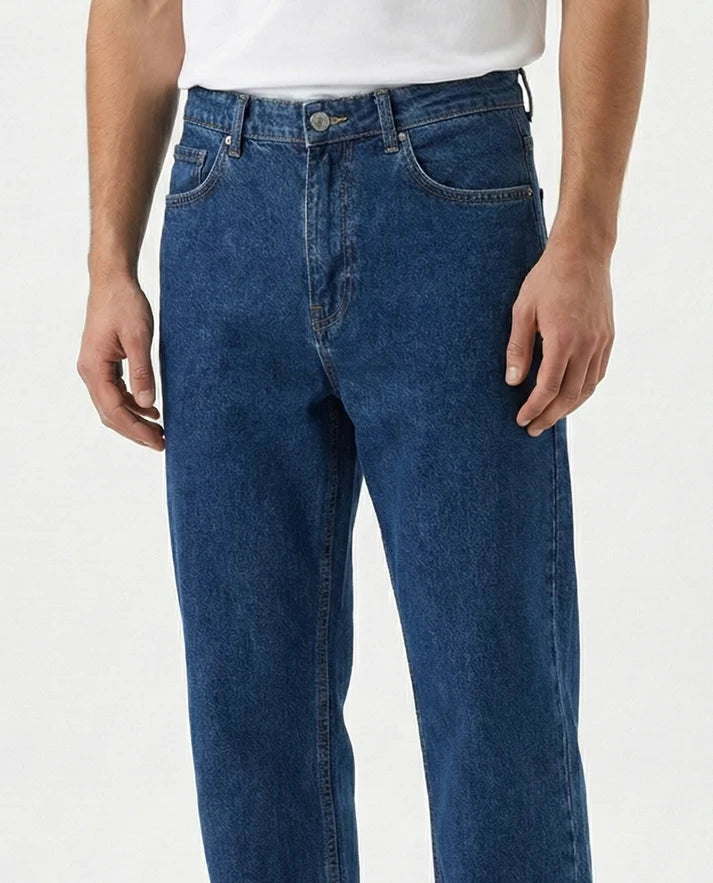 Dark Blue Straight Fit Denim